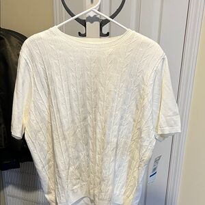 Alfred Dunner Cream Knit Sweater